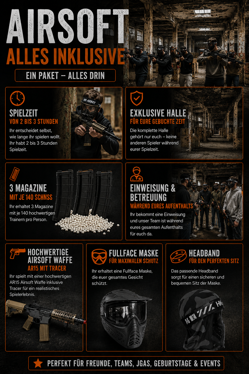 Euer Action-Event unter der Woche: Airsoft Gruppen-Paket in Hemer!