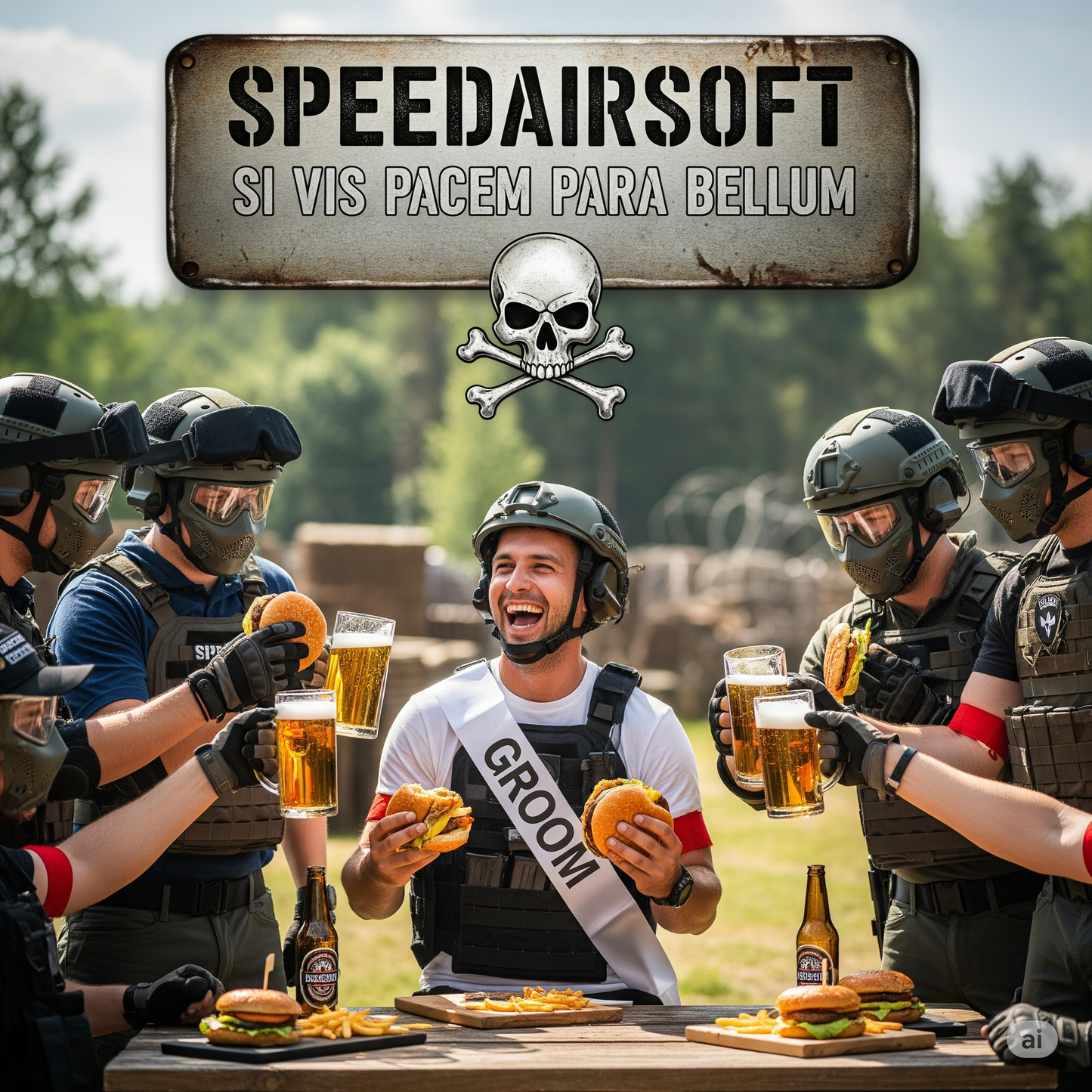 Airsoft-JGA mit Burger & Biertasting in Iserlohn. In der Woche.