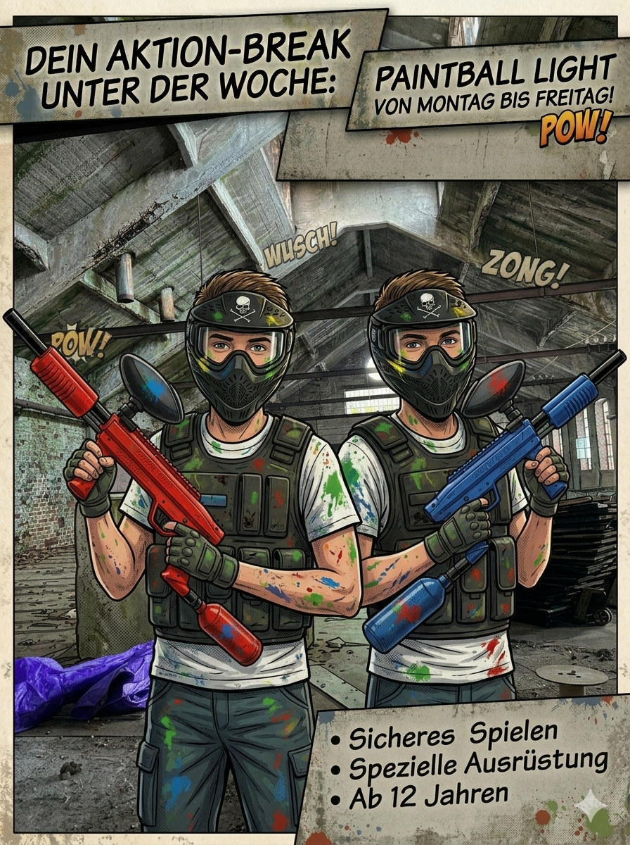 Action-Break unter der Woche: Paintball Light von Montag bis Freitag