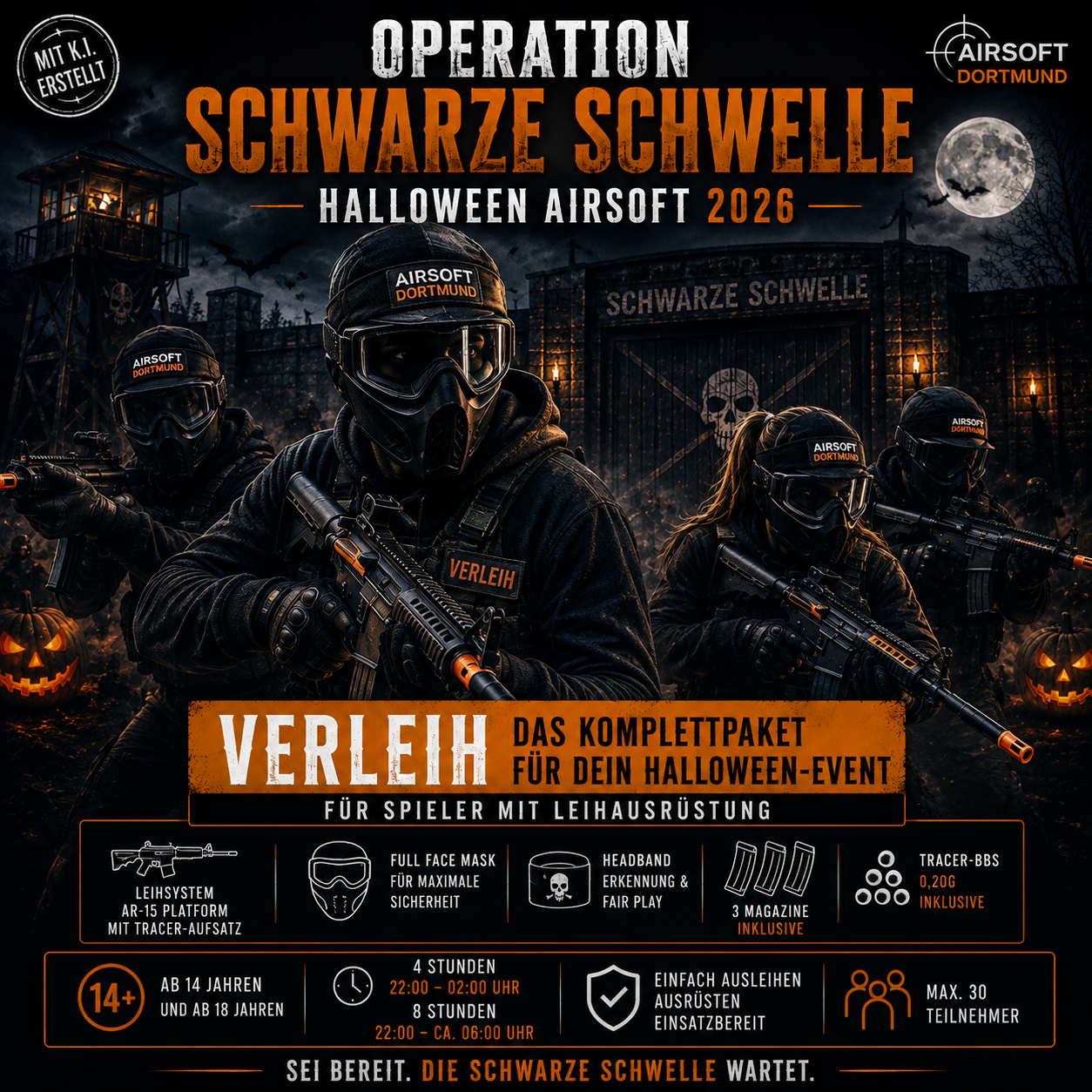Operation Schwarze Schwelle – Verleih Ausrüstung