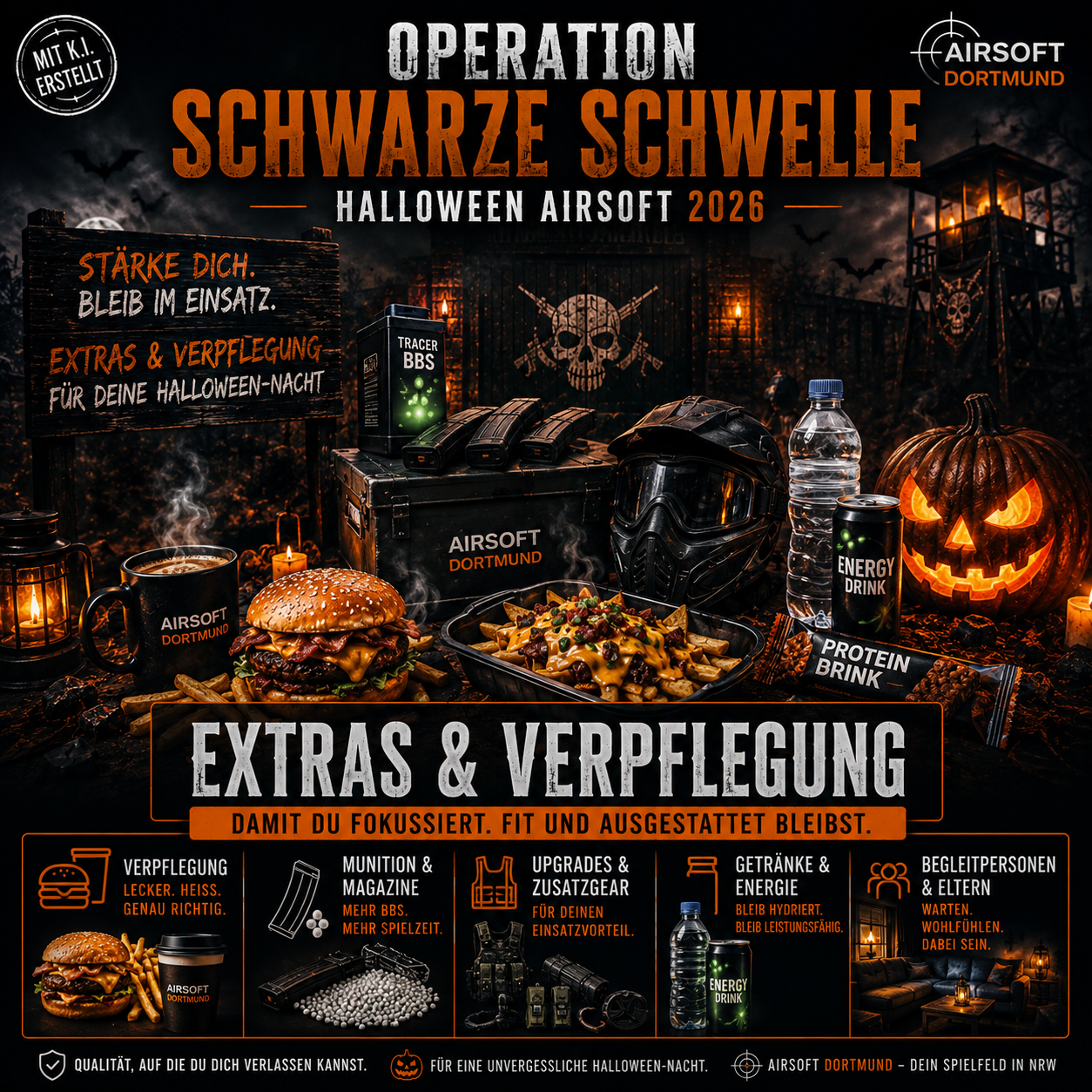 Operation Schwarze Schwelle – Extras & Verpflegung