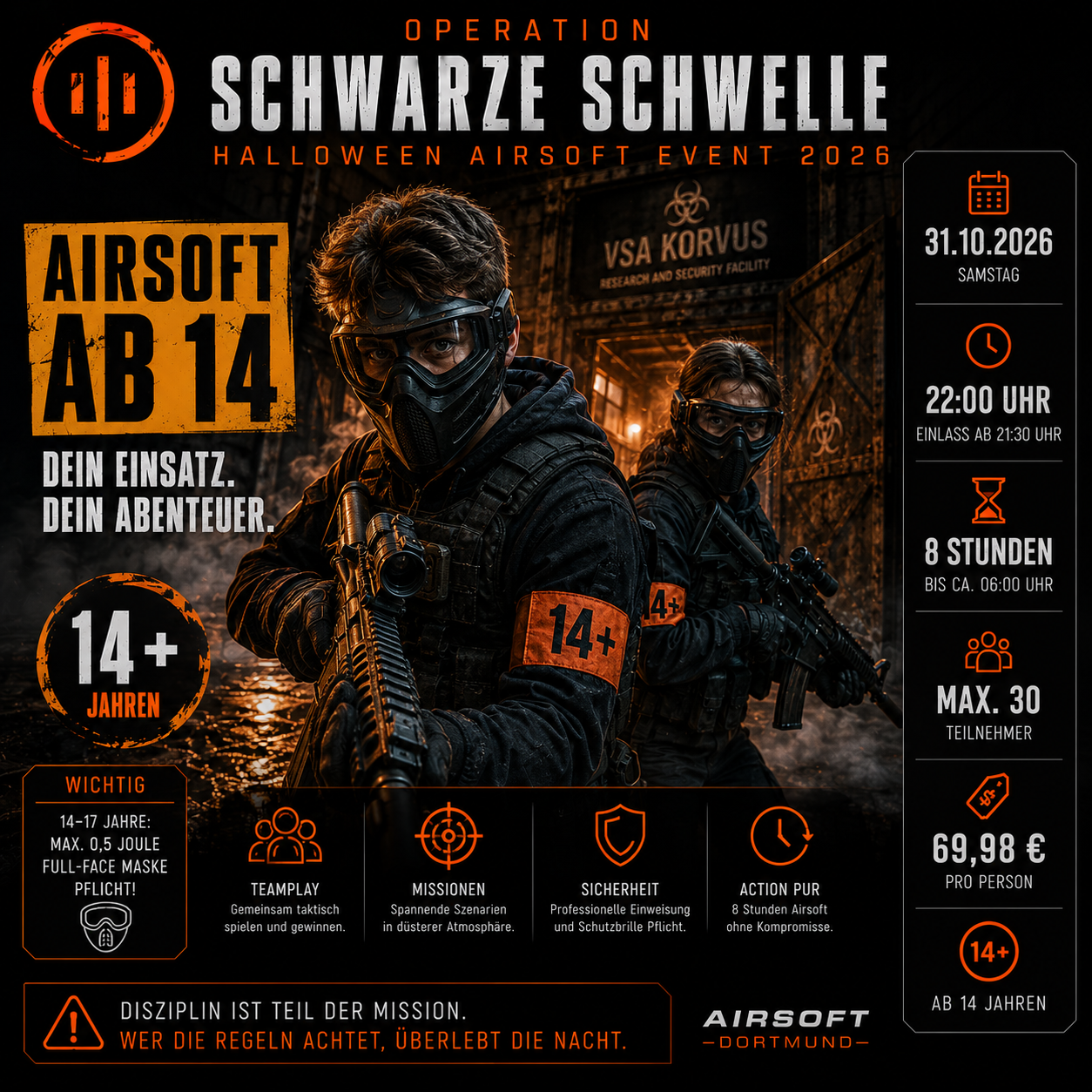 Operation Schwarze Schwelle – Halloween Airsoft Event 2026 | Eigene Ausrüstung I (14+)