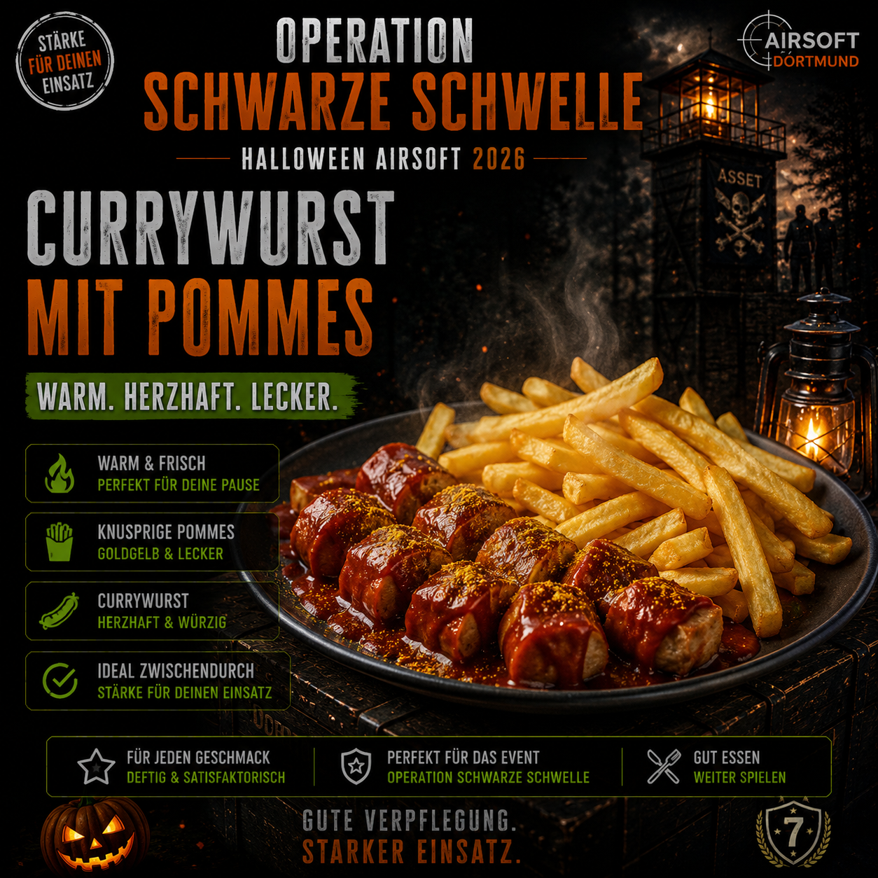 Currywurst mit Pommes