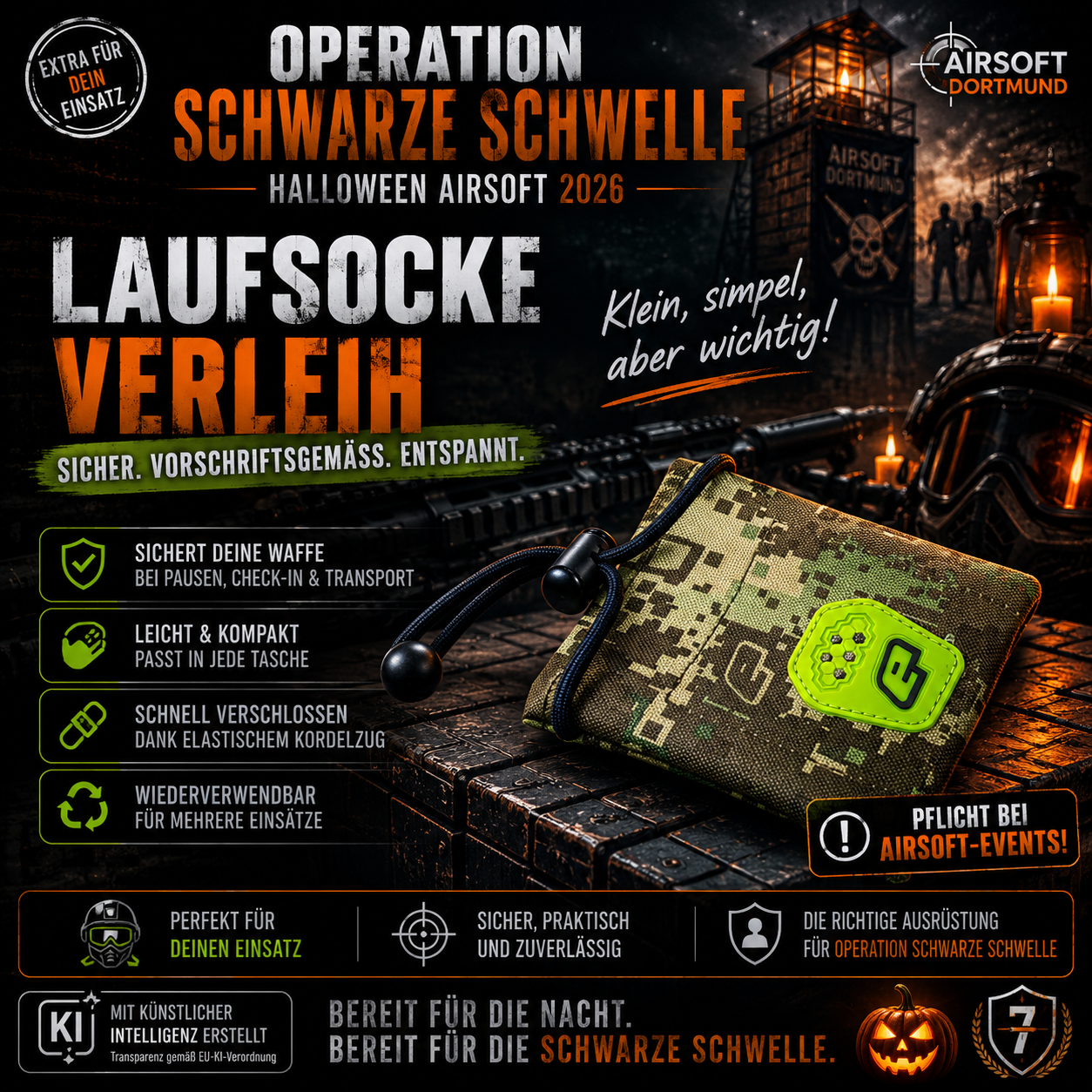 AirSoft Laufsocke Verleih