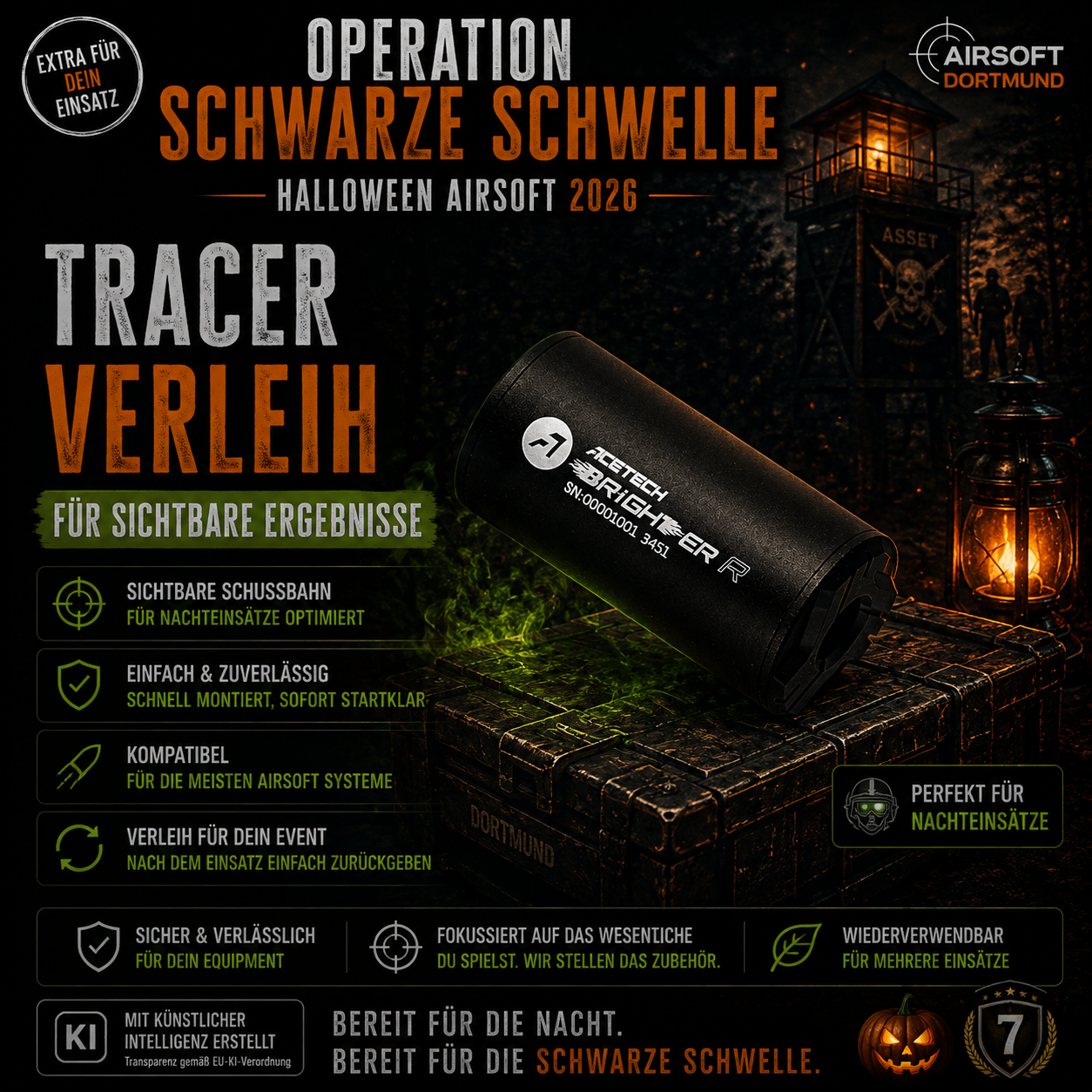 Tracer Unit ? Leih dir den Acetech Brighter