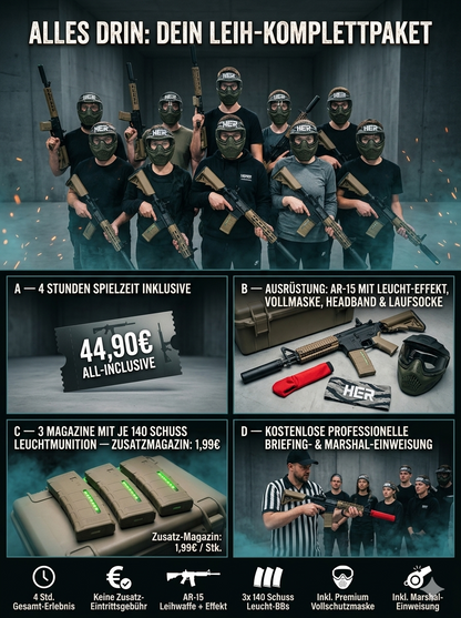 Airsoft Clash Komplette Leihausrüstung + Tracer-Effekt für Einsteiger! - AirSoft - Dortmund