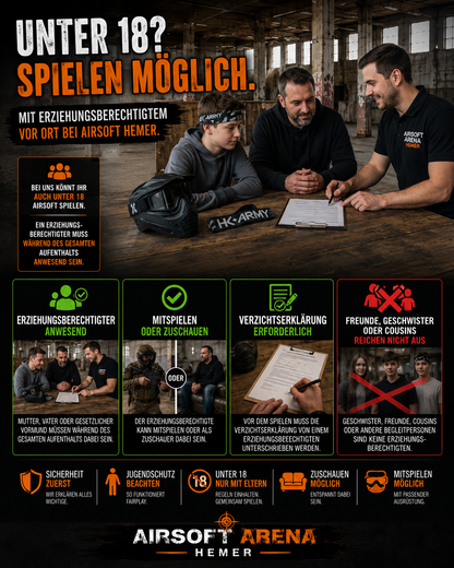 Airsoft Dortmund Spielen unter 18 Jahren