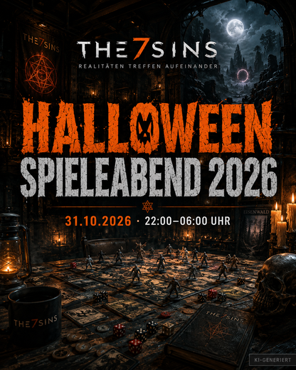 Halloween Spieleabend 2026 – The7Sins | 31.10.2026