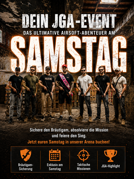 Airsoft-JGA in Hemer: Das ultimative Paket für den besten Tag! Samstag