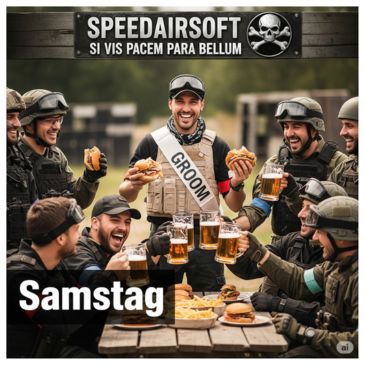 Airsoft-JGA mit Burger & Biertasting in Iserlohn. Samstag