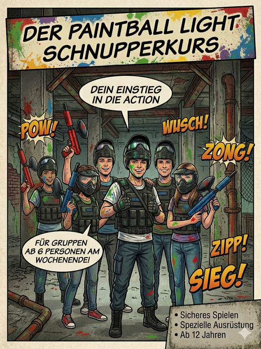 Paintball: Action ab 12 Jahren – Das Anfängerpaket für Gruppen!
